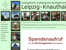Tablet Screenshot of kirche-knauthain.de
